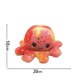 thumbnail image 5 of Pulpo de peluche reversible, lindo muñeco de peluche de pulpo con estrellas, teñido anudado en rojo y amarillo, naranja, 5 of 5