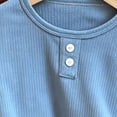 thumbnail image 5 of JOANKDMI Long Sleeve Henley Shirts for Girl 2 9-10 Ribbed Button Down Casual Pullover Tops Fall Winter Basic Tees School Clothes Fashion Activewear Slim Fit Soft Comfy Blouse, 5 of 6