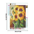 thumbnail image 2 of DIY diamante punto de cruz 5D girasol cristal bordado dormitorio pared diamante bordado decoración tholdsy HA5702-00B, 2 of 6