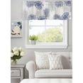 thumbnail image 3 of Curtain Valance for Windows,Classic Blue Flower Kitchen Valances Rod Pocket Short Curtains,Chrysanthemum Blossom Floral Seamless Window Treatment Panel for Bedroom Bathroom 42"x12", 3 of 7