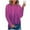 Hot Pink, variant on Womens Plus Size Tops 2023 Fashion Summer Round-Neck Long Sleeve Print Casual Outing Blouses Tunic Tshirt Party Beach Up to 65% off