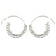 thumbnail image 2 of Pendientes de aro espiral Yinane Círculos Bohemios Vintage Plata, 2 of 3