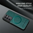 thumbnail image 2 of Allytechgroup Magnetic for Samsung Galaxy S21 Ultra Case, Compatible with MagSafe Support Magnetic Car Phone Mount PU Leather Slim Phone Case for Women Men for Samsung Galaxy S21 Ultra, Green, 2 of 10