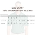 thumbnail image 3 of Team 365 Men's Zone Performance Polo Shirt Three-Button Collared Shirts 100% Polyester Solid Tees (White, 3XL), 3 of 7