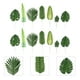 thumbnail image 2 of KAKOWELY 63 piezas de decoraciones de hojas de palmera de simulación, adornos de plantas verdes de hojas tropicales, 2 of 5