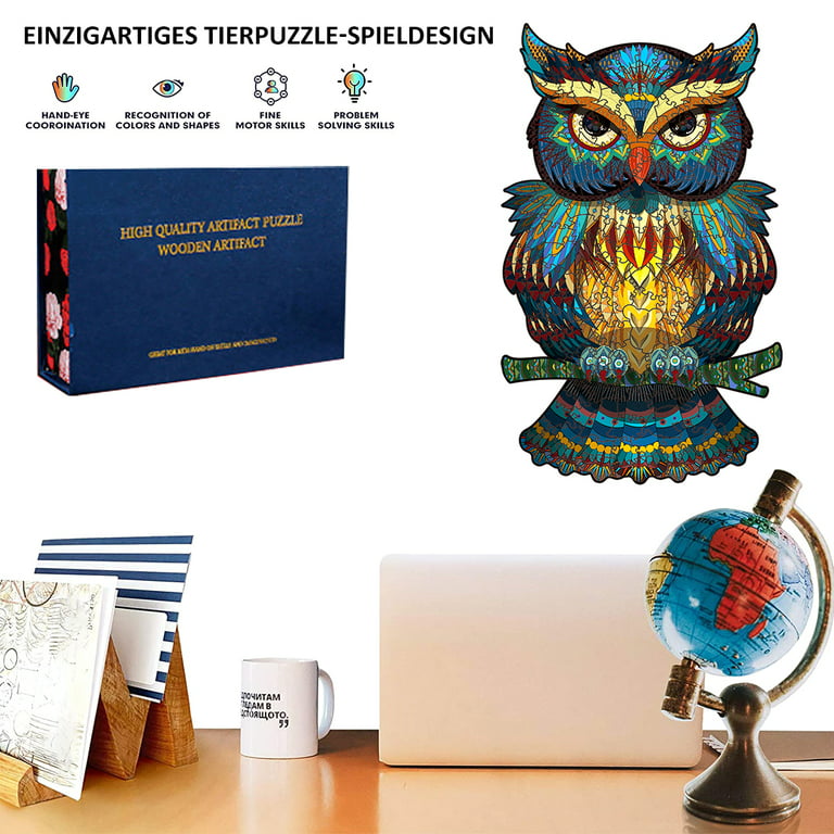 Exquisite Wooden Jigsaw Puzzles Animal Puzzles Educational Toys Interesting  Gifts Cute Owl Puzzle Games For Adults Kids