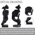 thumbnail image 5 of Thinker Statue Black Large Abstract Art Decorative Sculpture, 5 of 7