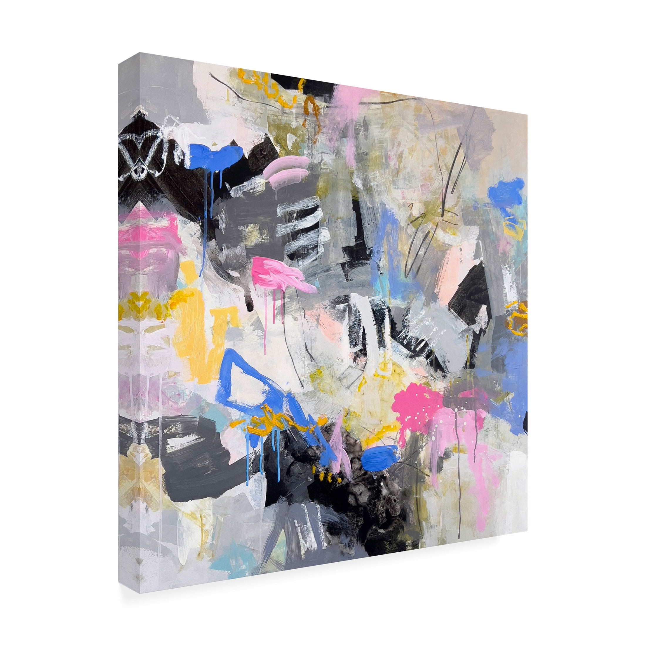 Canvas Wall Art - Jeffrey Tover 'Cotton Candy Mountain' Wall Art for Living Room, Bedroom, or Office Décor by Trademark Fine Art - 24 x 24 Inches