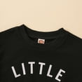 thumbnail image 6 of HCNTES Baby Boy Winter Clothes Baby Boy Clothes Fall 6 12 18 24 Months 2T 3T Long Sleeve Letter LITTLE DUDU Print Pullover Tops & Pant Sets Toddler Boys Outfits, 6 of 8