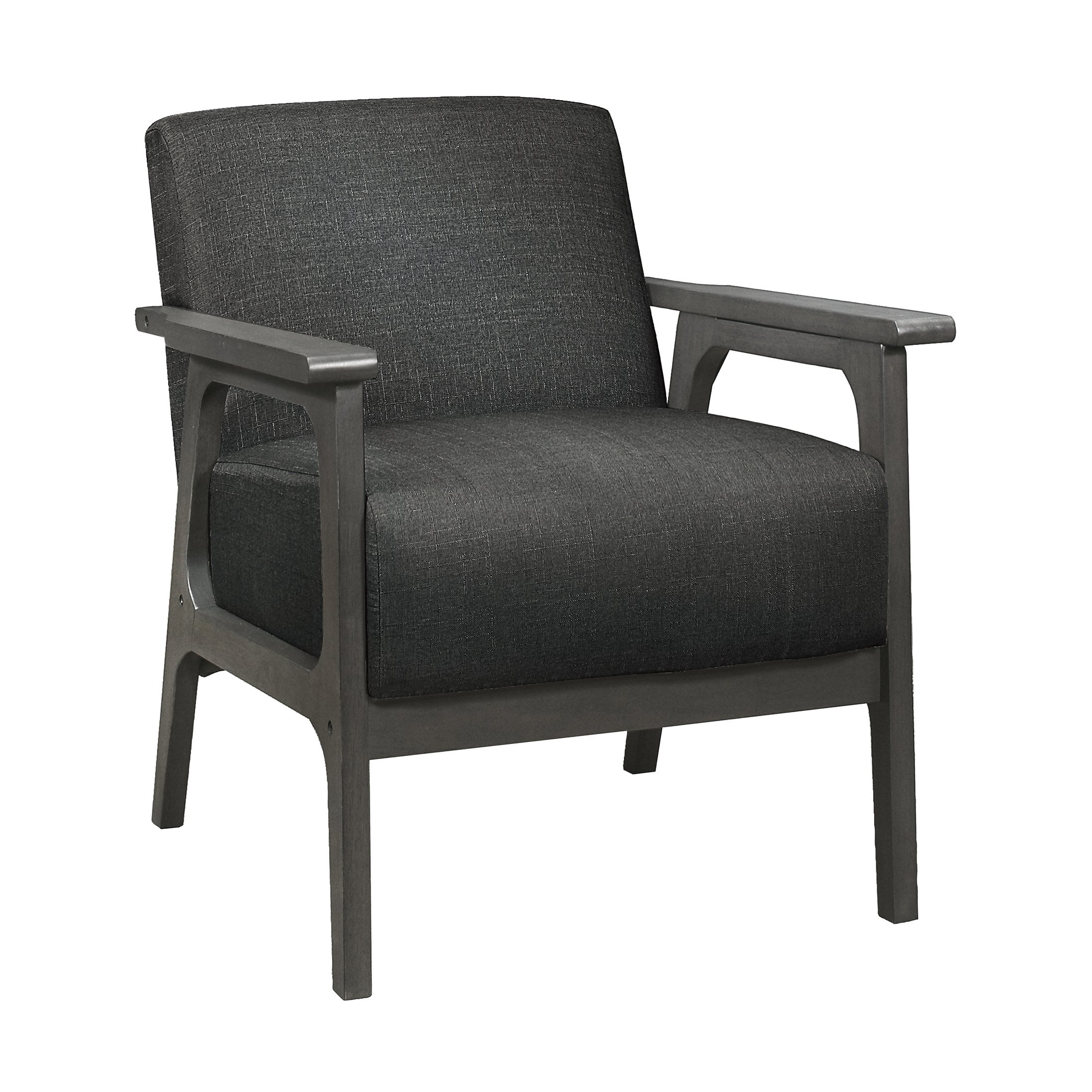 OakvillePark Ovenell Fabric Upholstered Accent Chair, Dark Gray