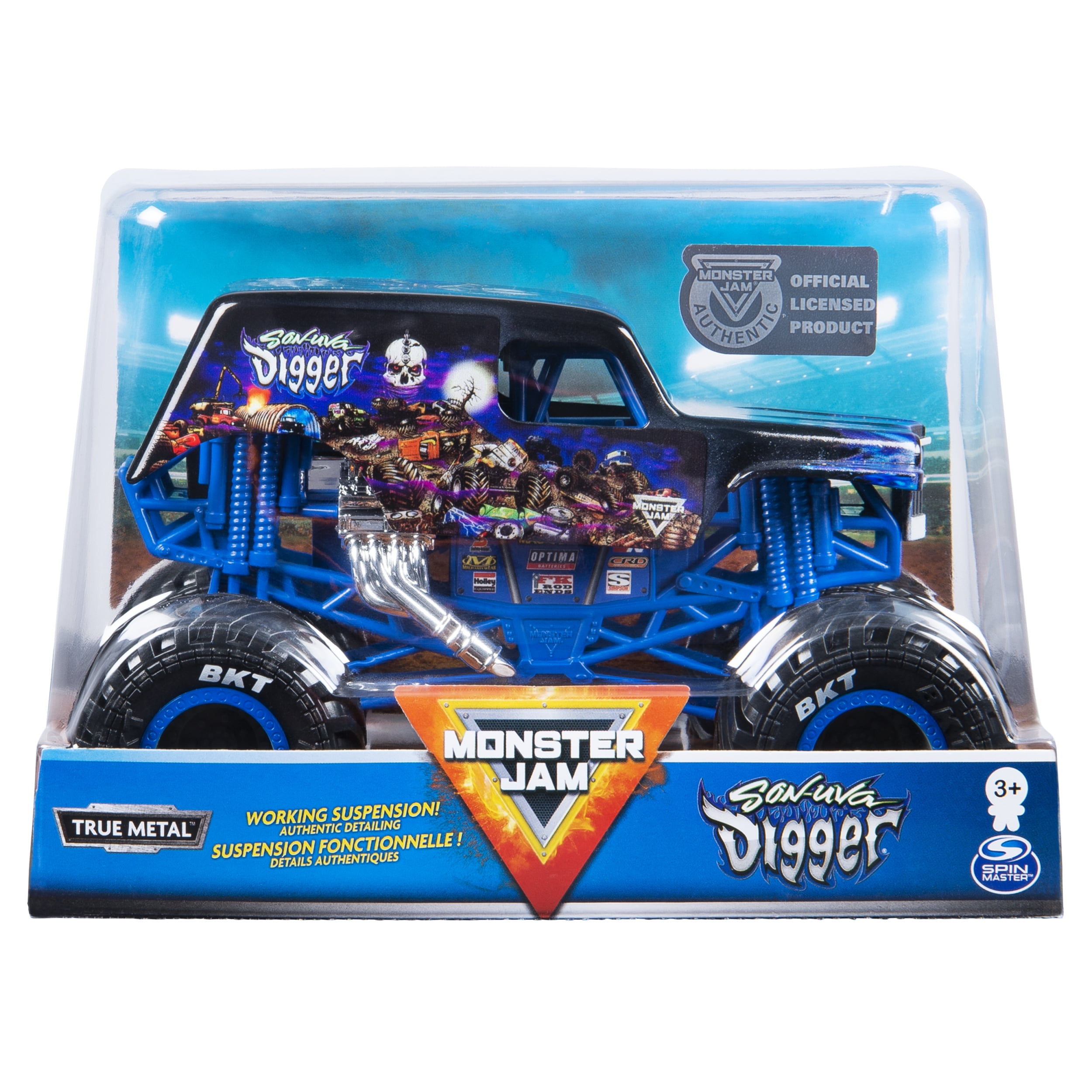 Monster Jam, Official Son-Uva Digger Monster Truck, Die-Cast 