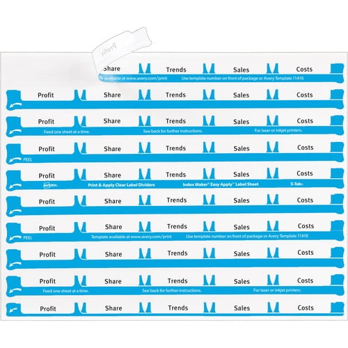 Avery reg; Multipurpose Label - Inkjet, Laser - Clear - 30 / Sheet - 3 Total Sheets - 30 / Pack | Bundle of 2 Packs