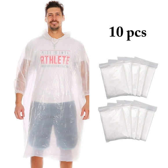 Coofit Rain Poncho Disposable Adult Waterproof Raincoat Emergency Poncho for Travel