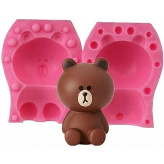 OAVQHLG3B Bear Chocolate Silicone Molds,3D Teddy Bear Breakable