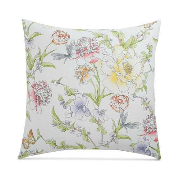 Charter Club Damask Designs Blossom Cotton Coral European Sham, Pink, 26″ x 26″