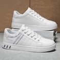 thumbnail image 4 of Men's Lace-up Sneakers • Striped Skate Shoes • Breathable and Comfortable • Providing Excellent Traction, 4 of 9