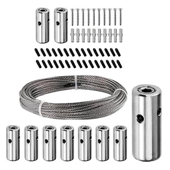 BQBQERT Adjustable 52 Inch Gardening Wire Rope Sturdy Plant Trellises Systems for Indoor Outdoor Vertical Growth