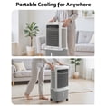 thumbnail image 4 of Flamemore Upgraded 1800CFM Evaporative Air Cooler Fan Humidifier with 6.6 gal Tank & 4 Ice Packs, Portable Swamp Cooler for Indoor/Outdoor, 4 of 10