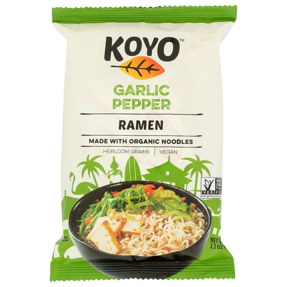 Pack of 12, Koyo Garlic Pepper Ramen, 2 oz