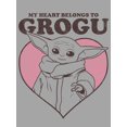 thumbnail image 2 of Men's Star Wars: The Mandalorian Valentine's Day The Child Belongs to Grogu  Graphic Tee Athletic Heather 3X Large, 2 of 5