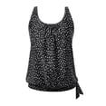 thumbnail image 4 of Wovix Womens Plus Size Swimwear Blouson Tankini Top Only Loose Fit Swim Top No Bottom Solid Modest Swimsuit, 4 of 4