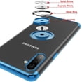 thumbnail image 3 of Case for Samsung Galaxy Note 10 Case 6.3" Clear Back Soft TPU Silicone Ring Holder Gel Bumper Thin Transparent Scratch Resistant Kickstand Protective Case - Blue, 3 of 6
