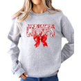 thumbnail image 3 of Floral Chiefs Team Sweatshirt for Women, Teens & Kids Red Coquette Bow Sports Team Sweater Gray Sweatshirt Adult Small, 3 of 4