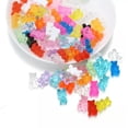 thumbnail image 2 of GKNET 10Pcs/Pack Transparent Cartoon Bear Candy Charm Pendants Decor For DIY Jewelry-Black, 2 of 6