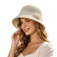 thumbnail image 2 of Wide Brim Sun Hats for Women Foldable Packable Summer Casual Beach Hat for Vacation Travel, 2 of 5