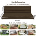 thumbnail image 3 of HONEY HOME Outdoor Swing Cushion with Tie and Memory Foam, 2/3 Seater Replacement Glider Cushion for Porch Bench, 3 of 7