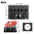 thumbnail image 2 of 12v / 24v Control Panel, 5 Groups Of Rocker Switch Panels, With 5v 4.2a Dual Usb Charger, Waterproof Led Voltmeter, 2 of 5