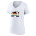 thumbnail image 2 of Women's White Colorado Avalanche Team Pride Logo V-Neck T-Shirt, 2 of 3
