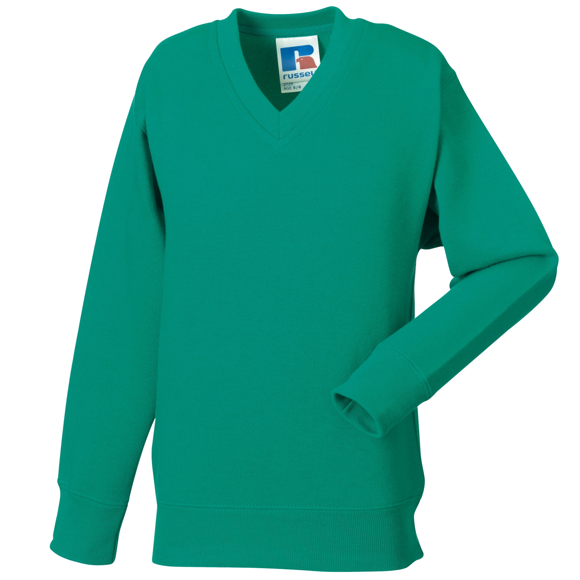 School Uniform Sweatshirt V Neck Jumper Pullover Boy Girl Russell Jerzees 272B 
