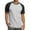 Black/Light Grey, variant on Men's Cotton Baseball T-Shirts Short Sleeve Crew Neck Classic Tee Shirt, Black/Light Grey, Small, 1 Pack