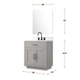 thumbnail image 2 of Abbey 30 in W x 22 in D White Oak Single Bath Vanity and Carrara Marble Top, 2 of 6