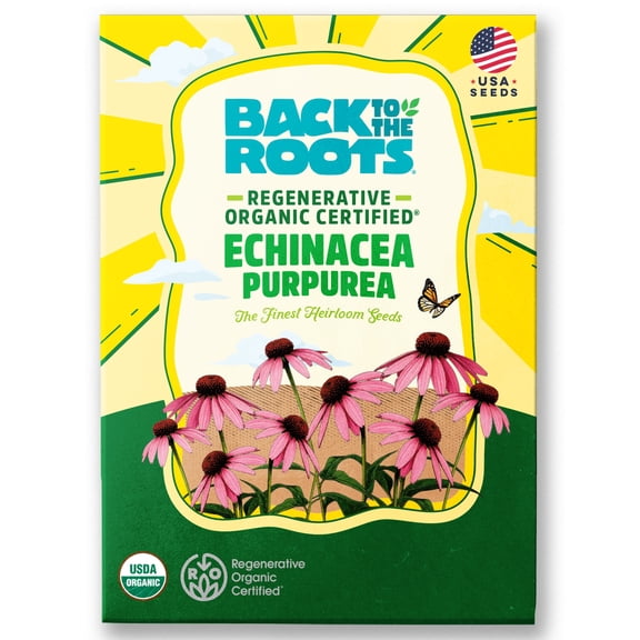 Back to the Roots Regenerative Organic Echinacea Purpurea, 1 Seed packet
