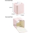 thumbnail image 5 of ABCISI PU Leather Tissue Box Cover with Magnetic Closure, Waterproof and Scratch-Resistant, Square Tissue Box Holder with Rounded Edges Design for Bedroom,Living room,Bathroom and Office(Pink,Square), 5 of 6