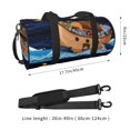 thumbnail image 4 of Disketp 45l Foldable Duffel Bag,Water-Resistant Sports Gym Bag,Portable Weekender Bag Lightweight For Travel,Fitness And Camping-Ocean Scene With Noah'S Ark, 4 of 8