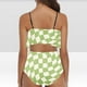 thumbnail image 3 of Bikini de Mujer Trajes de Baño Bikini con Ruffles Conjunto con Sujetador Acolchado Extraíble, Pantalones Cortos de Cintura Alta para la Playa, 3 of 6