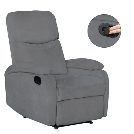 High Back Recliner (Windaze Recliner Chair High Back Living Room Single Fabric Comfortable Sofa Home Theater Seating)