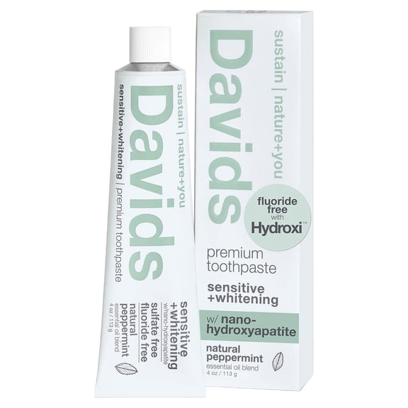 Davids Sensitive Whitening Nano-Hydroxyapatite Premium Toothpaste - Natural Peppermint / 4 oz