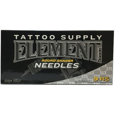 50-Pack 9RS (Loose Shaders) Element Tattoo Needles professional tattoo artist supplies box of
