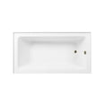 thumbnail image 4 of Aqua Eden CVTAP603222R7 60" Acrylic Rectangular 3-Wall Alcove Tub, Right Hand Drain, Glossy White/Brushed Brass, 4 of 4