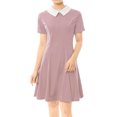 thumbnail image 1 of Dde San Patricio Casual PaMujer, Cuello Peter Pan, Mangas Cortas, Vestido De Punto Acampanado Por EnciDe RodilRoS, 1 of 4