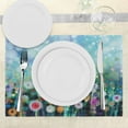 thumbnail image 3 of Ambesonne Floral Place Mats Set of 4, Flying Dandelions Art, Standard Size, Multicolor, 3 of 6