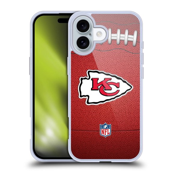 Head Case Designs NFL Kansas City Chiefs Graphics Football Soft Gel Case for Apple iPhone 16