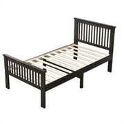 Better Home 616859966024 39 x 42 x 79 in. Jassmine Solid Wood Platform Pine Twin Size Bed, Natural