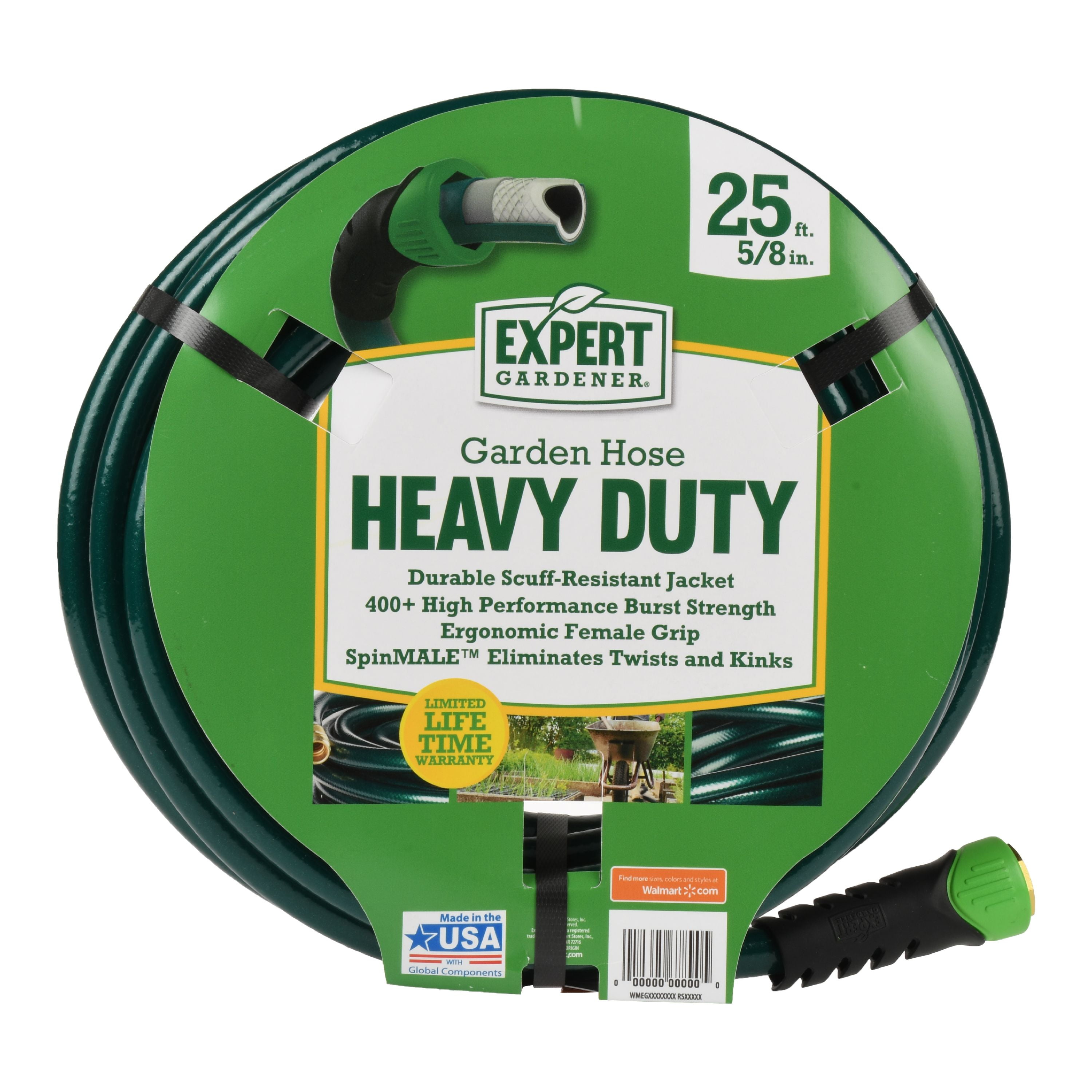 Expert Gardener Heavy Duty 5/8" x 25' Ergonomic Grip Garden Hose