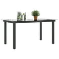thumbnail image 2 of vidaXL Garden Table Black 150x90x74 cm Aluminium and Glass, 2 of 2