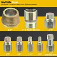 thumbnail image 2 of 1.5 Inch Tub Drain Extractor, 8PCS Pipe Nipple Extractor, Rusted Drain Tub Bathtub Stopper, Strong Grab Plumbing Tools, 2 of 7